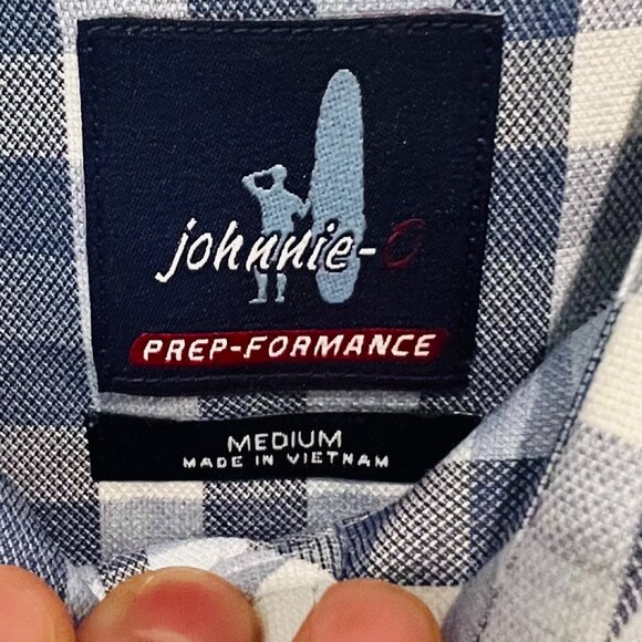 johnnie-O Prep Performance Casual Button Down Long Sleeve Shirt Size Medium - Picture 3 of 3